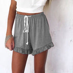 Women's Ruffled Drawstring Shorts
