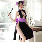 Women's Cheongsam Backless Hollow Out Lingerie Women's Lingerie Unbranded Purple One Size