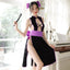 Women's Cheongsam Backless Hollow Out Lingerie Women's Lingerie Unbranded Purple One Size