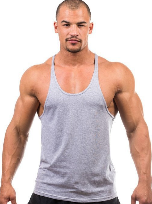 Men's Cotton Fitness Training Tank Top - No Print Men's Tank Top Unbranded Grey XXL