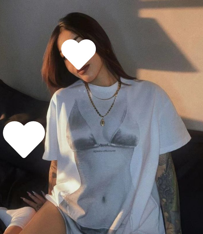 Women's Portrait Print Loose T Shirt