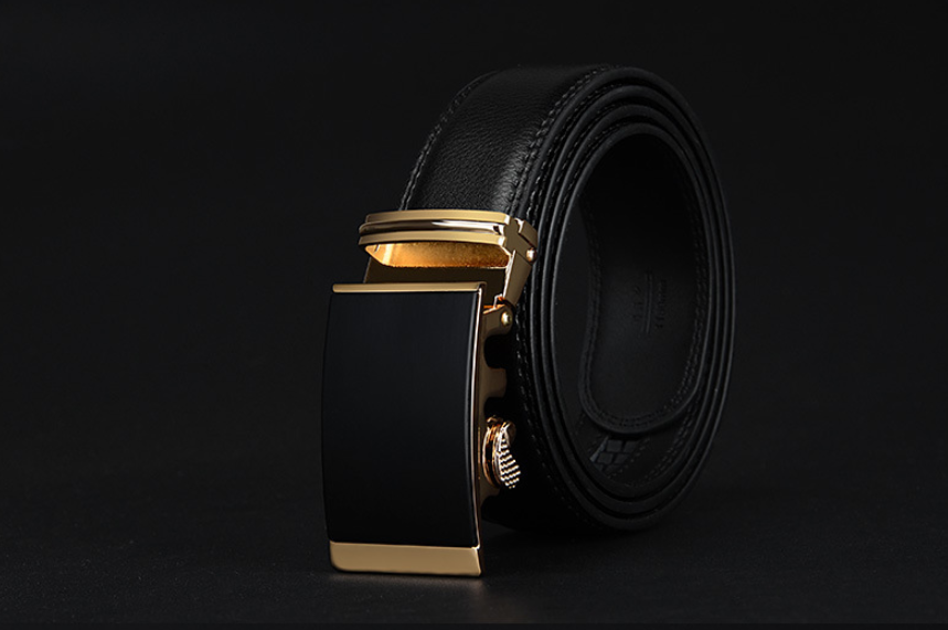 Men's Genuine Leather Automatic Buckle Belt