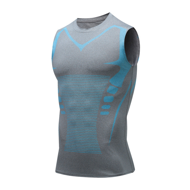Men's Athletic Sleeveless Compression Tank Top for Sports