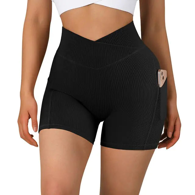 Women's High Waist Workout Seamless Fitness Yoga Shorts