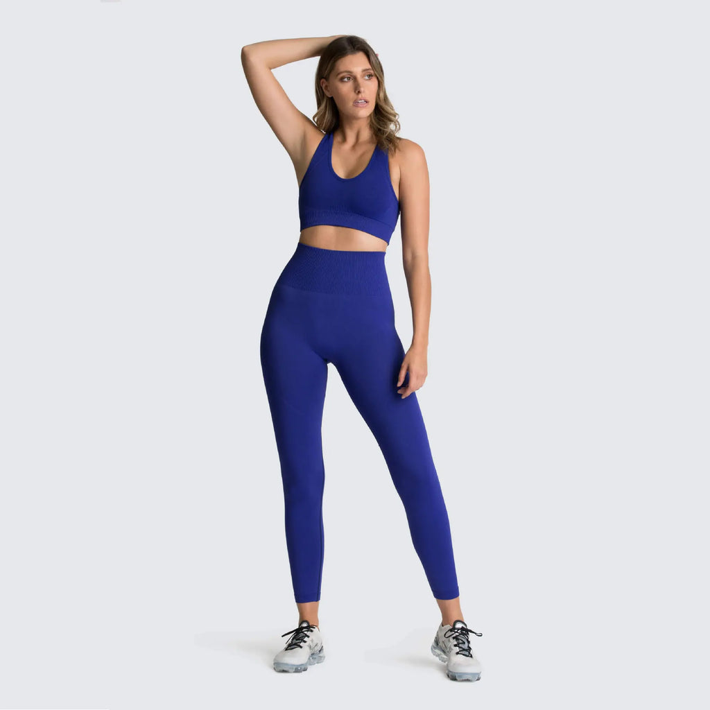 Women's Seamless Knit Yoga Set Activewear Outfit