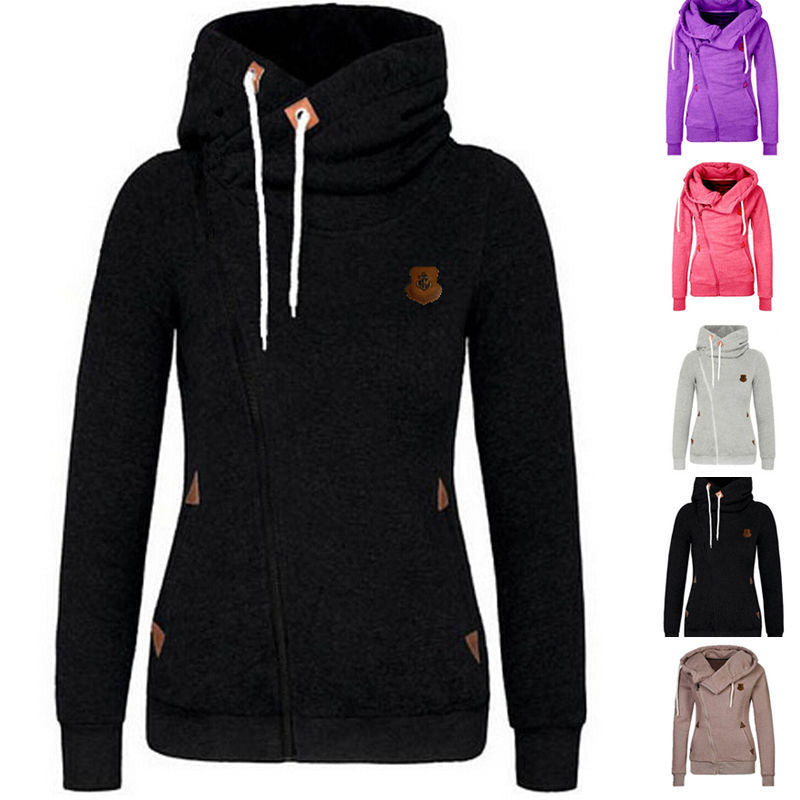Women's Hooded Cardigan With Side Zipper