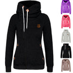 Women's Hooded Cardigan With Side Zipper