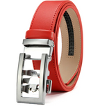 Men's Alloy Automatic Belt ILLUSION CO Red 115to135cm