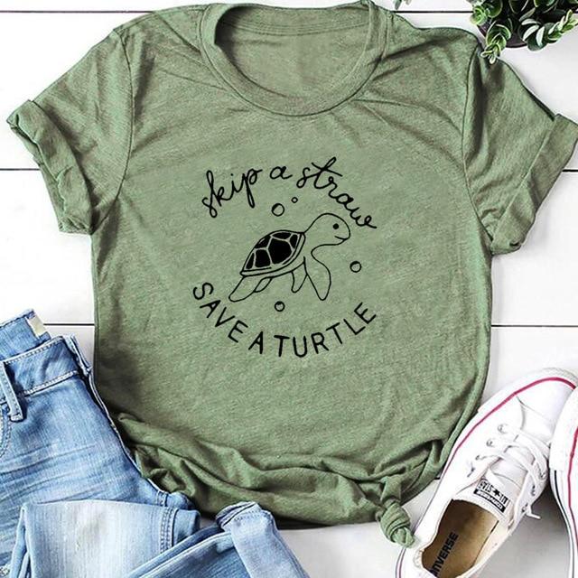 Women's Save a Turtle Graphic T Shirt