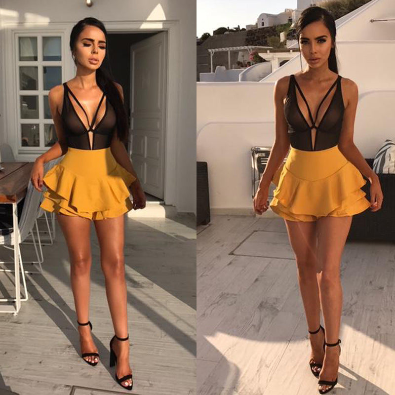 Women's Ruffled Pencil Skirt