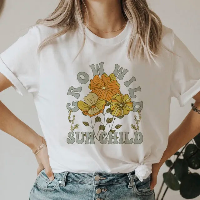 Women's 90s Graphic Smile Letter T Shirt