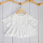 Casual Cotton Flared Sleeve Tops for Girls