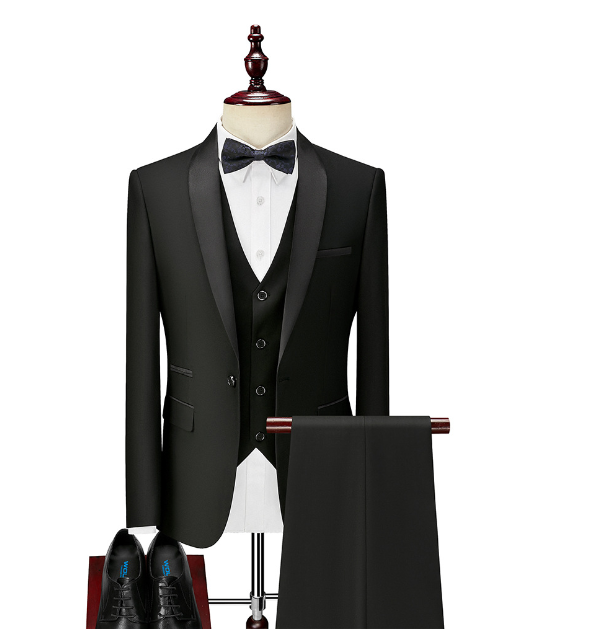 Men's Slim Fit Black Suit Jacket for Business and Weddings Men's Coats Unbranded Black S Main image