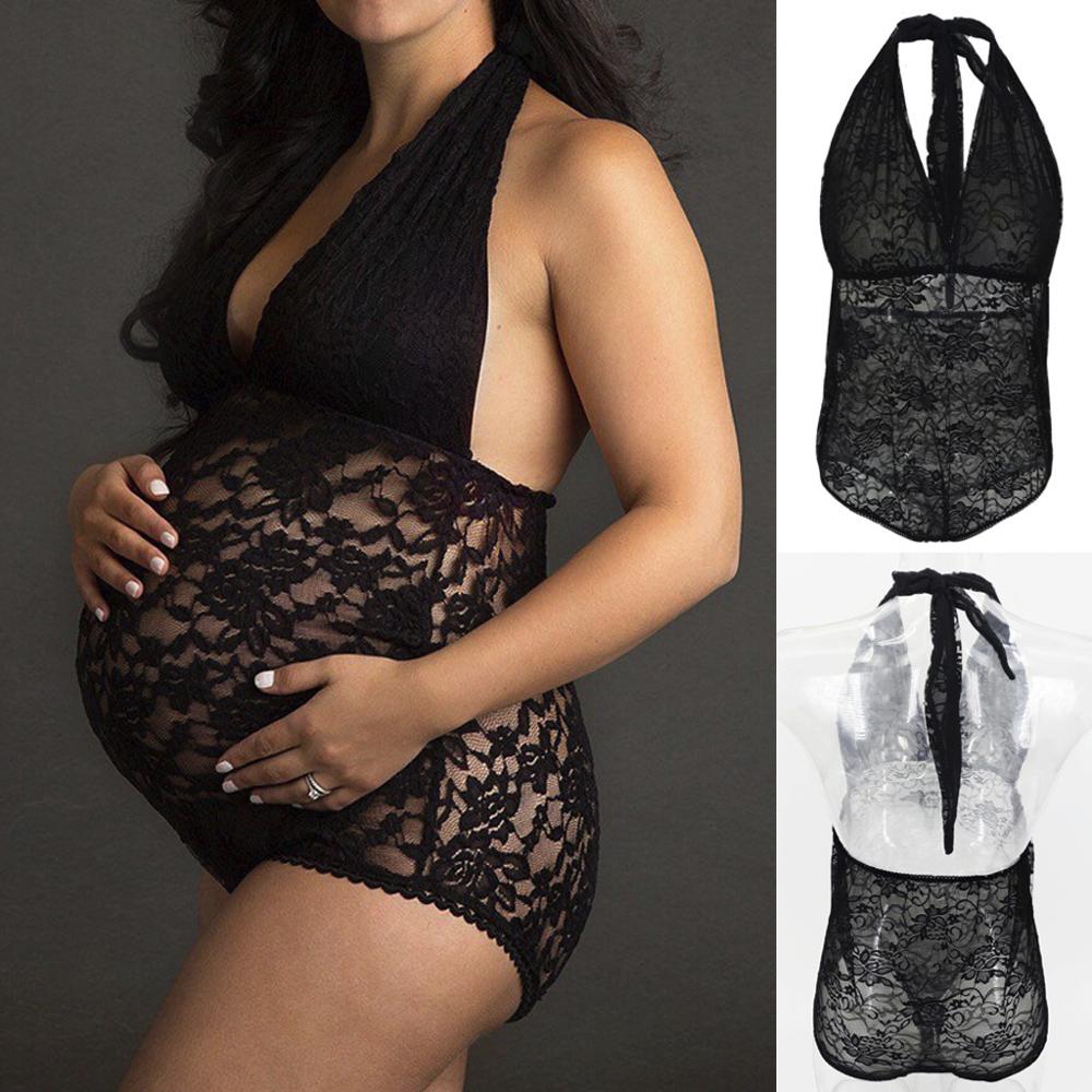 Women's Lace Backless Maternity Lingerie With Neck Strap Women's Lingerie Unbranded