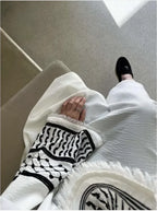Embroidered Tassel Cardigan Robe