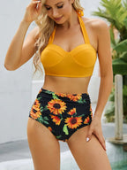 Women's Floral High Waist Bikini Set