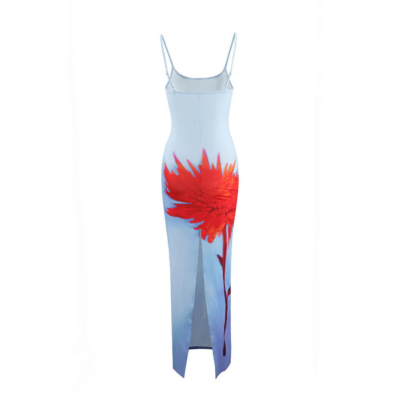 Women's Floral Suspender Dress