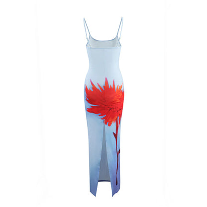 Women's Floral Suspender Dress