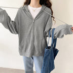 Women's Thermal Cardigan Zip Pullover Sweater