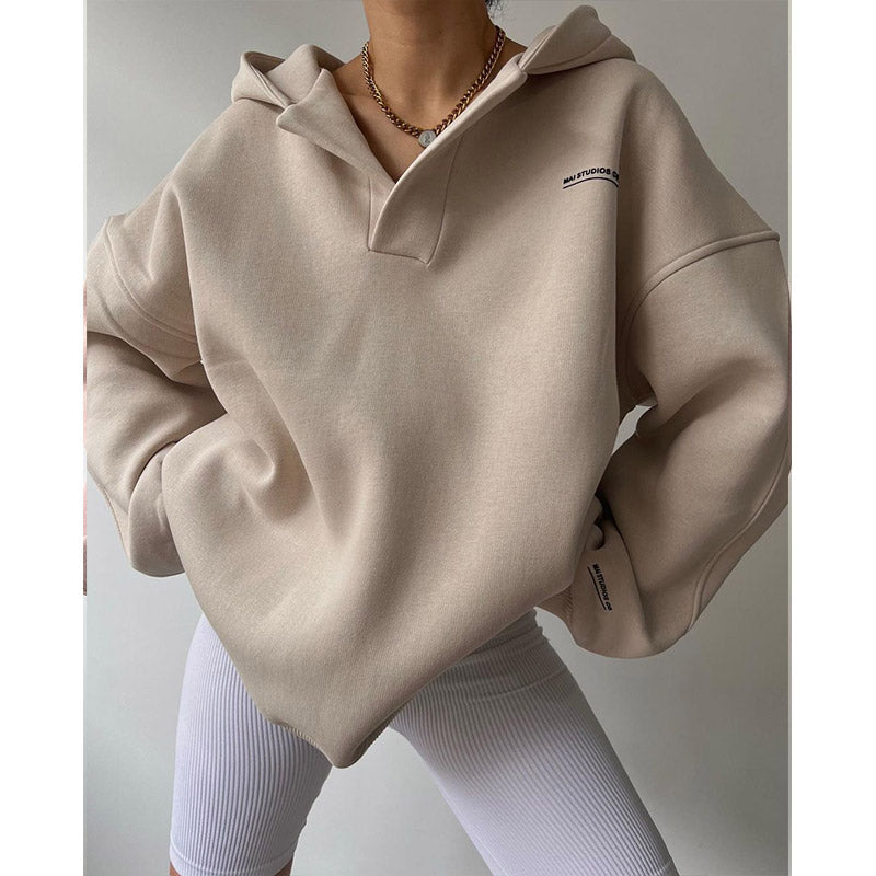Women's Slim Fit Casual Printed Hoodie Tops