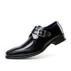 Men's Casual Leather Shoes with Buckle Set