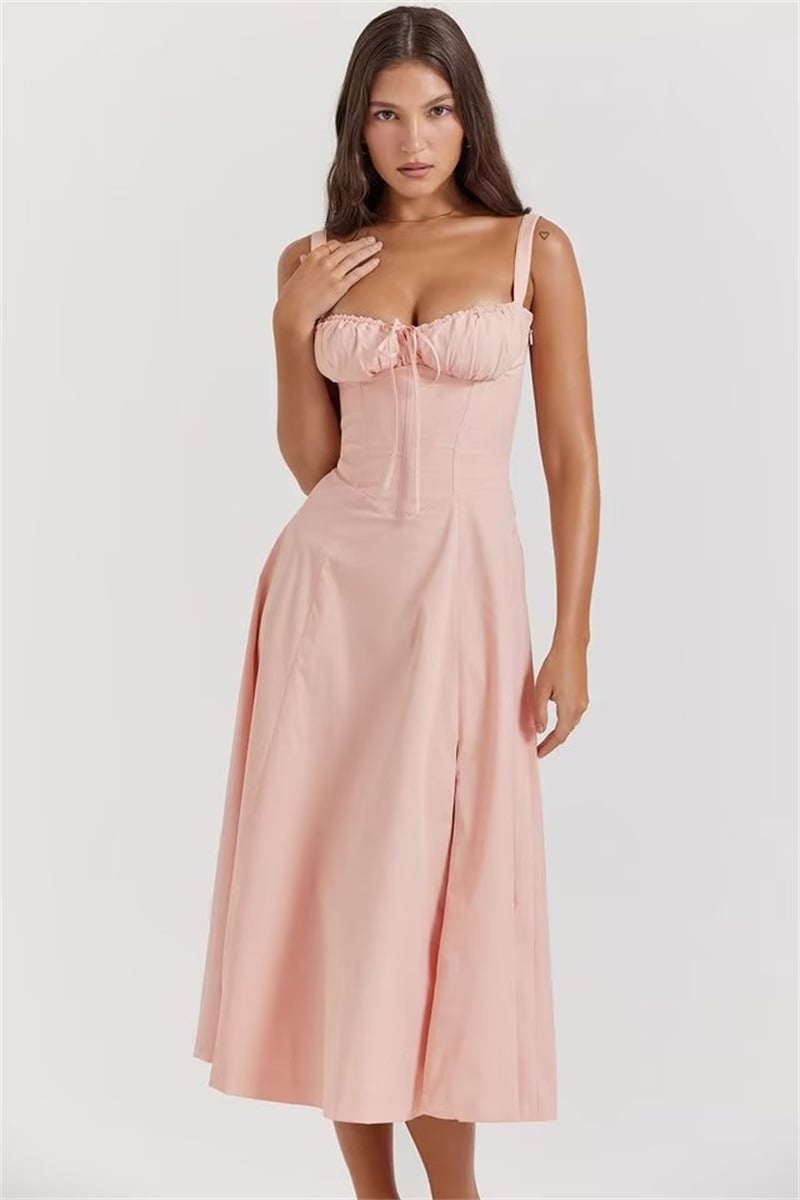 Women's Corset Lace Up Slim Fit Sling Dress