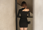 WOmen's Bodycon Pencil Skirt Halter Neck Dress ILLUSION CO