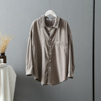 Women's Loose Plain Shirt Jacket