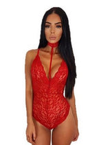 Women's Lace Lingerie With Floral Cutouts Women's Lingerie Unbranded Red M