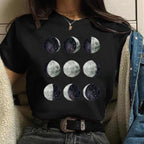 Women's Aesthetic Universe Planets Graphic T Shirt