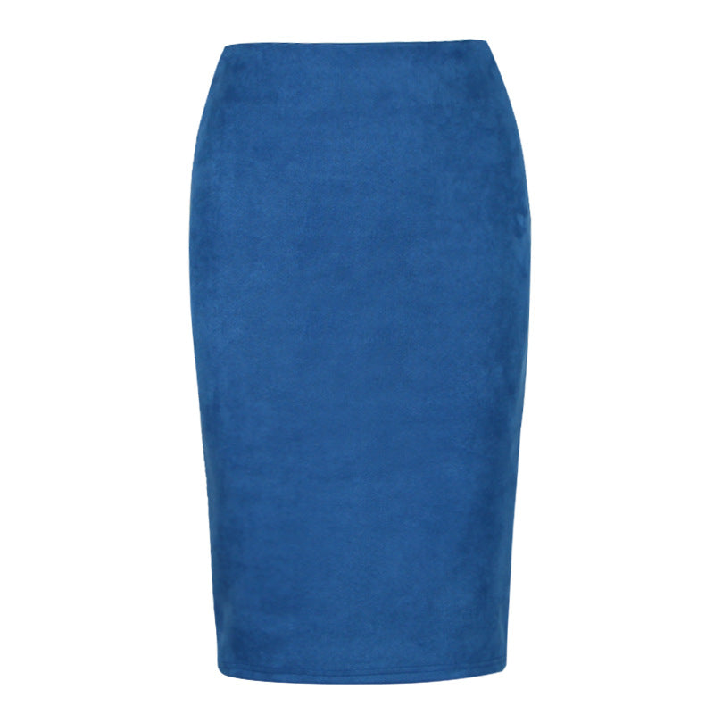 Women's Suede Midi Skirt