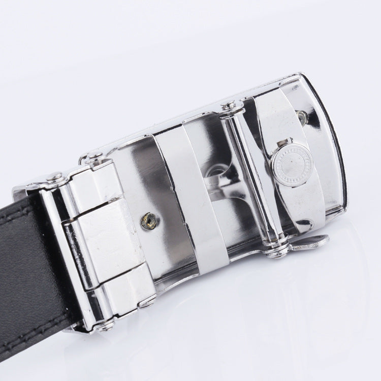 Men's Versatile PU Leather Automatic Buckle Belt