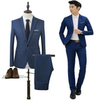 Men's Business Suit Set for Weddings and Formal Events