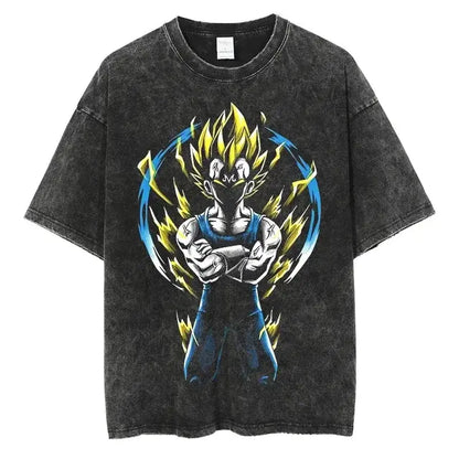 Anime Dragon Ball Washed Oversized Tshirt
