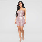 Sparkly Strapless Jumpsuit for Women