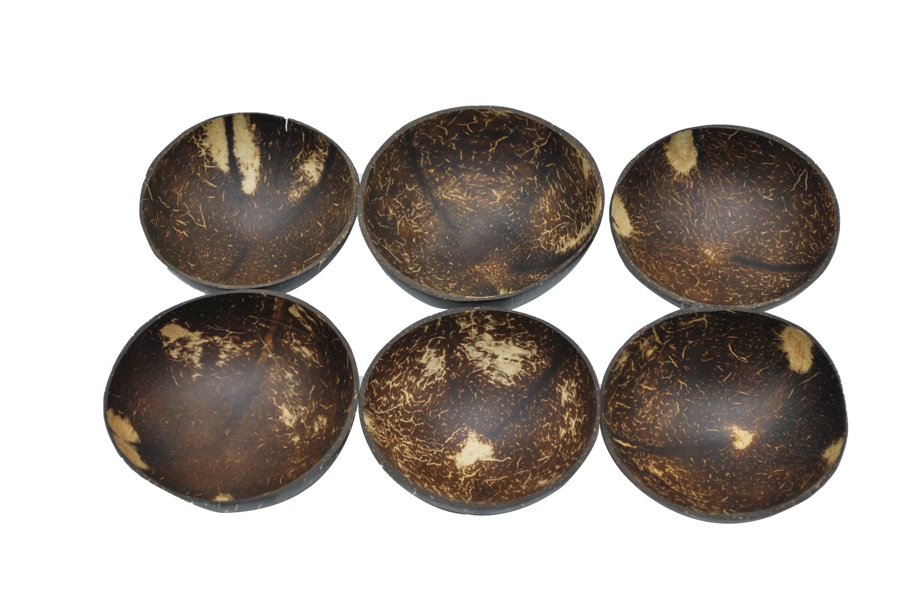 Set of 6 Coconut Wood Dipping Dining Bowl Main image
