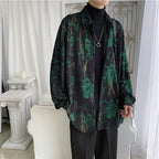 Women's Vintage Chiffon Shirt With Rose Print