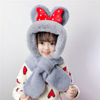 Children's Thick Warm Scarves And Hats With Cute Designs