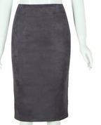 Women's Suede Midi Skirt