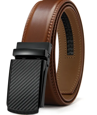 Men's No Holes Cowhide Leather Belt