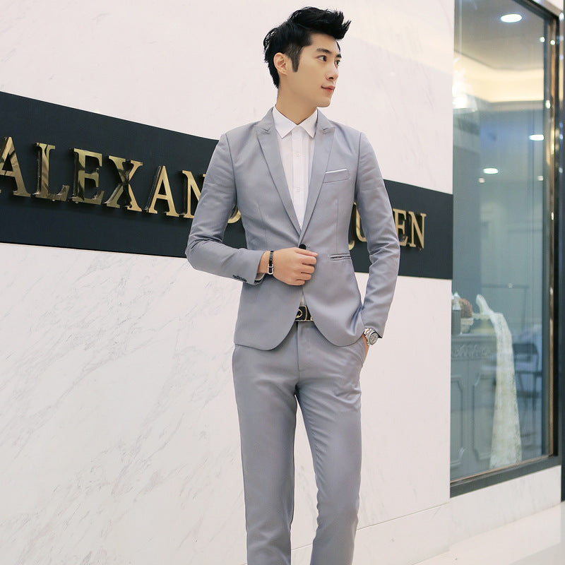 Men's Business Suit Set for Weddings and Formal Events
