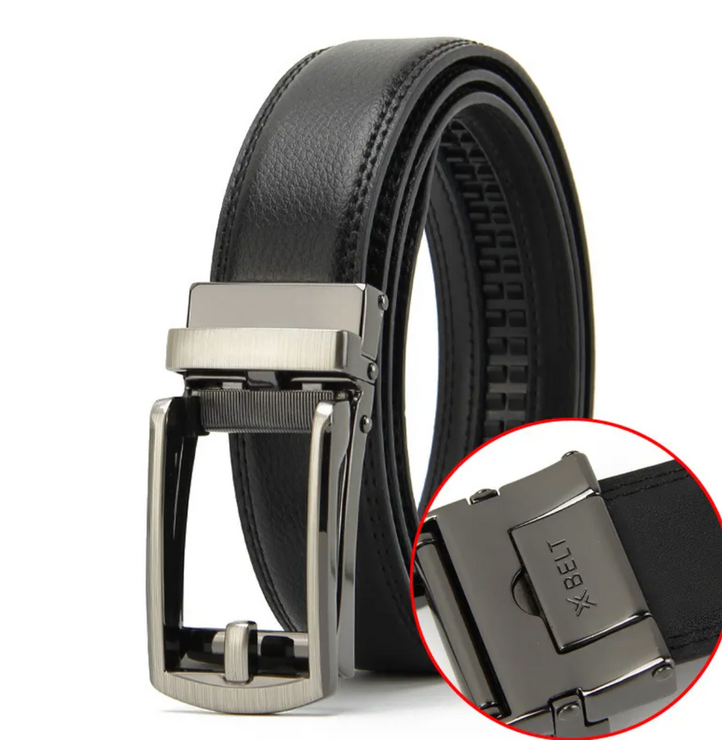 Men's Genuine Leather Automatic Buckle Belt