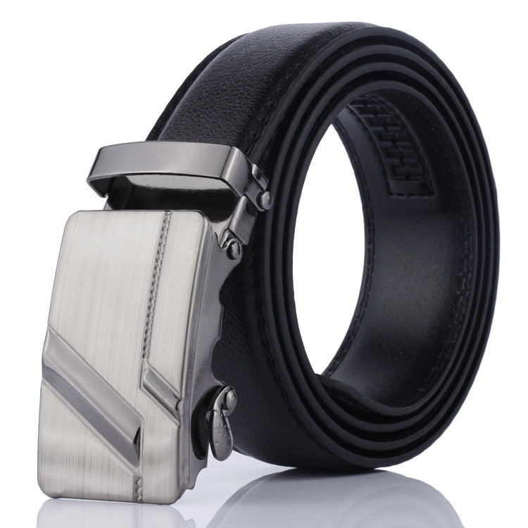 Men's Versatile PU Leather Automatic Buckle Belt