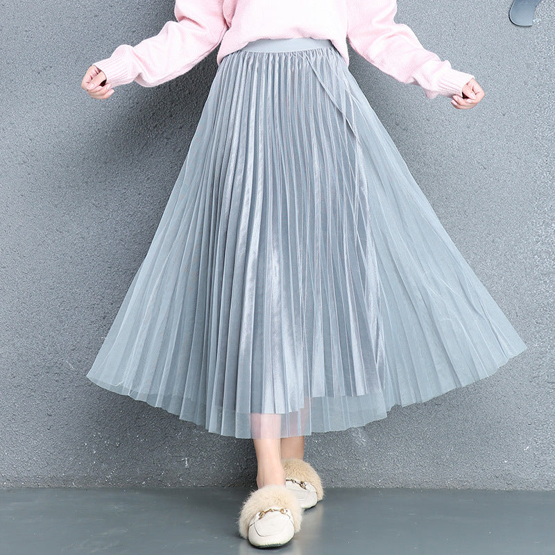 Women's Pleated Tulle Skirt