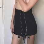 Women's Belted Bodycon Midi Skirt