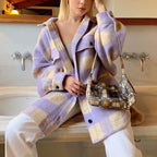 Women's Oversized Plaid Woolen Shirt