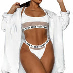 Women's Lace Letter Lingerie Set Women's Lingerie Unbranded