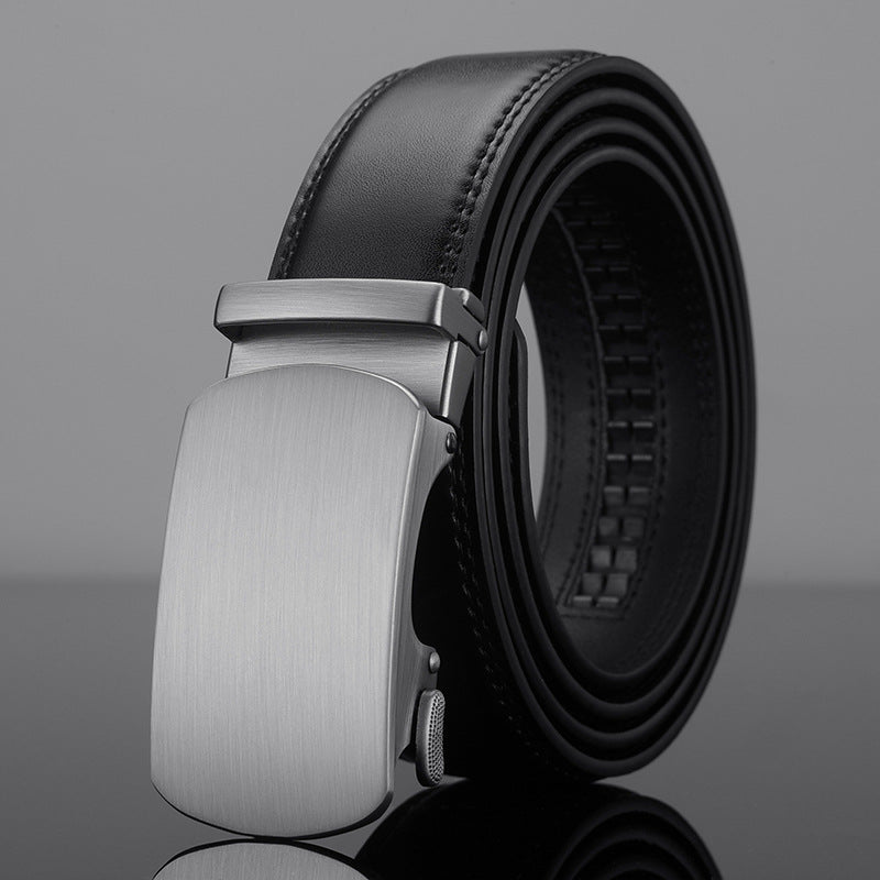 Men's Alloy Automatic Buckle Genuine Leather Belt