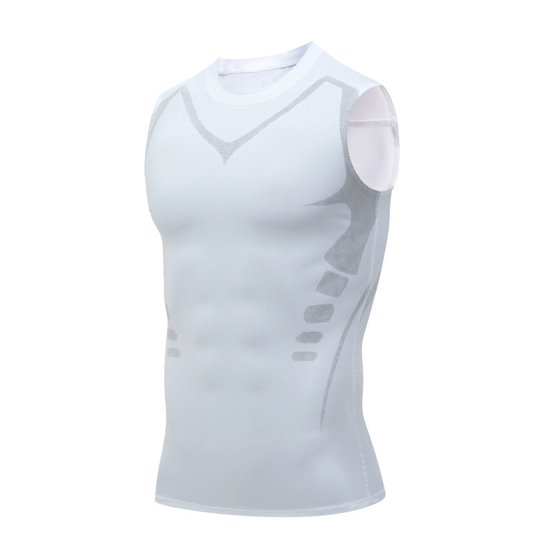 Men's Athletic Sleeveless Compression Tank Top for Sports