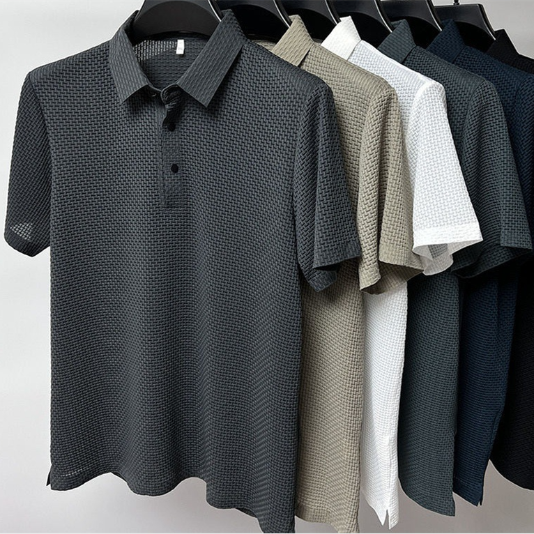 Men's Ice Silk Mesh Polo Shirt Men's Polo Unbranded Main image